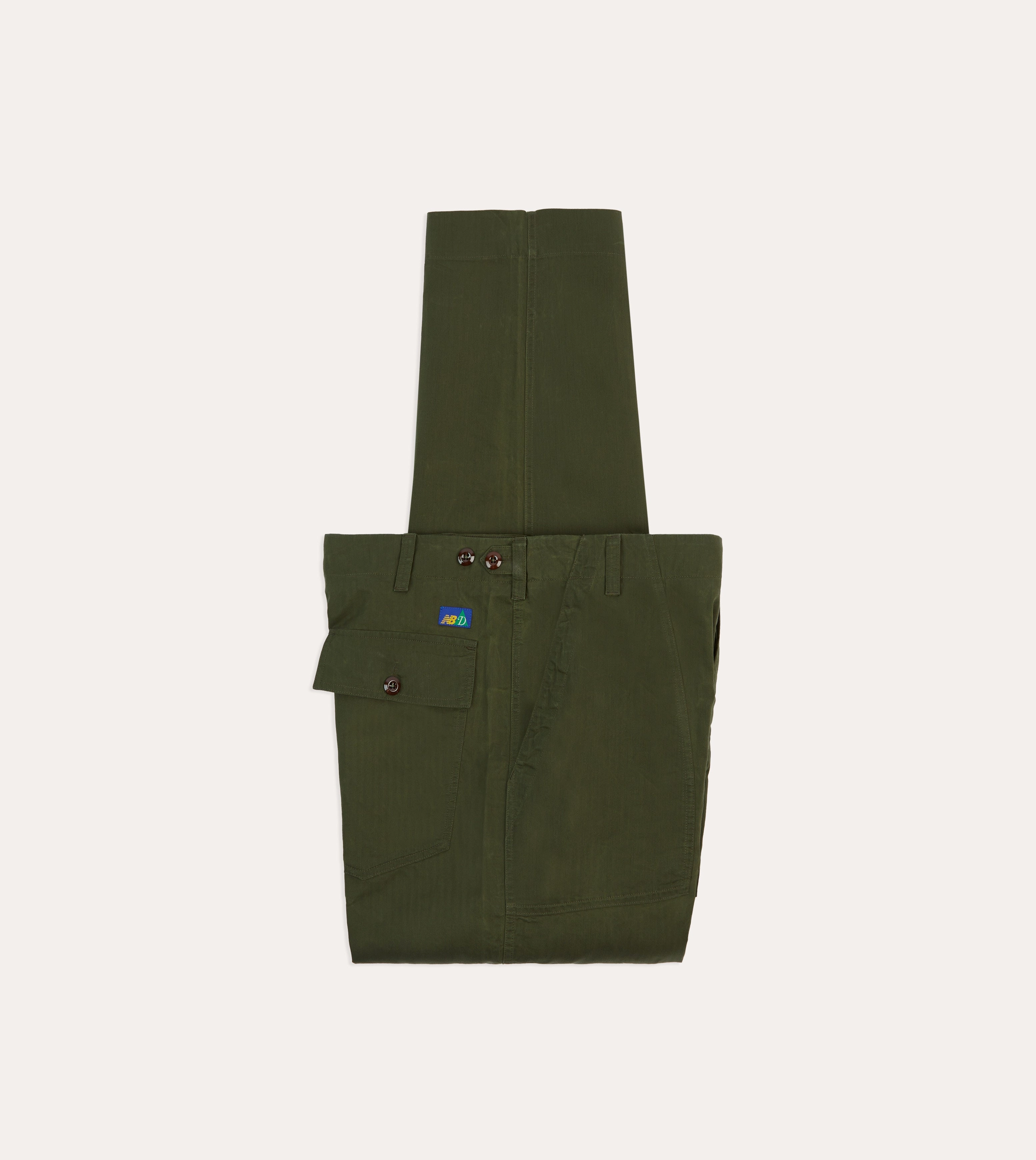 Anti Slip Waistband Drake??s and New Balance Waxed Herringbone Cotton Games Trousers