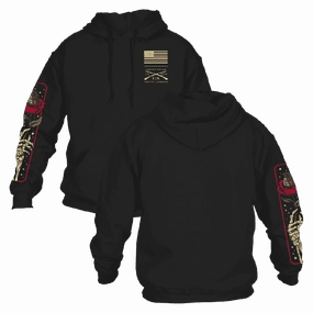 Comfort core Death Rose Hoodie - Black