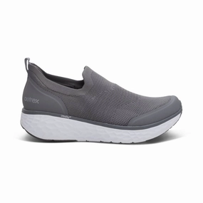 Men's Dash Slip On Shoes In Grey Soft Fit Comfort Path Strong