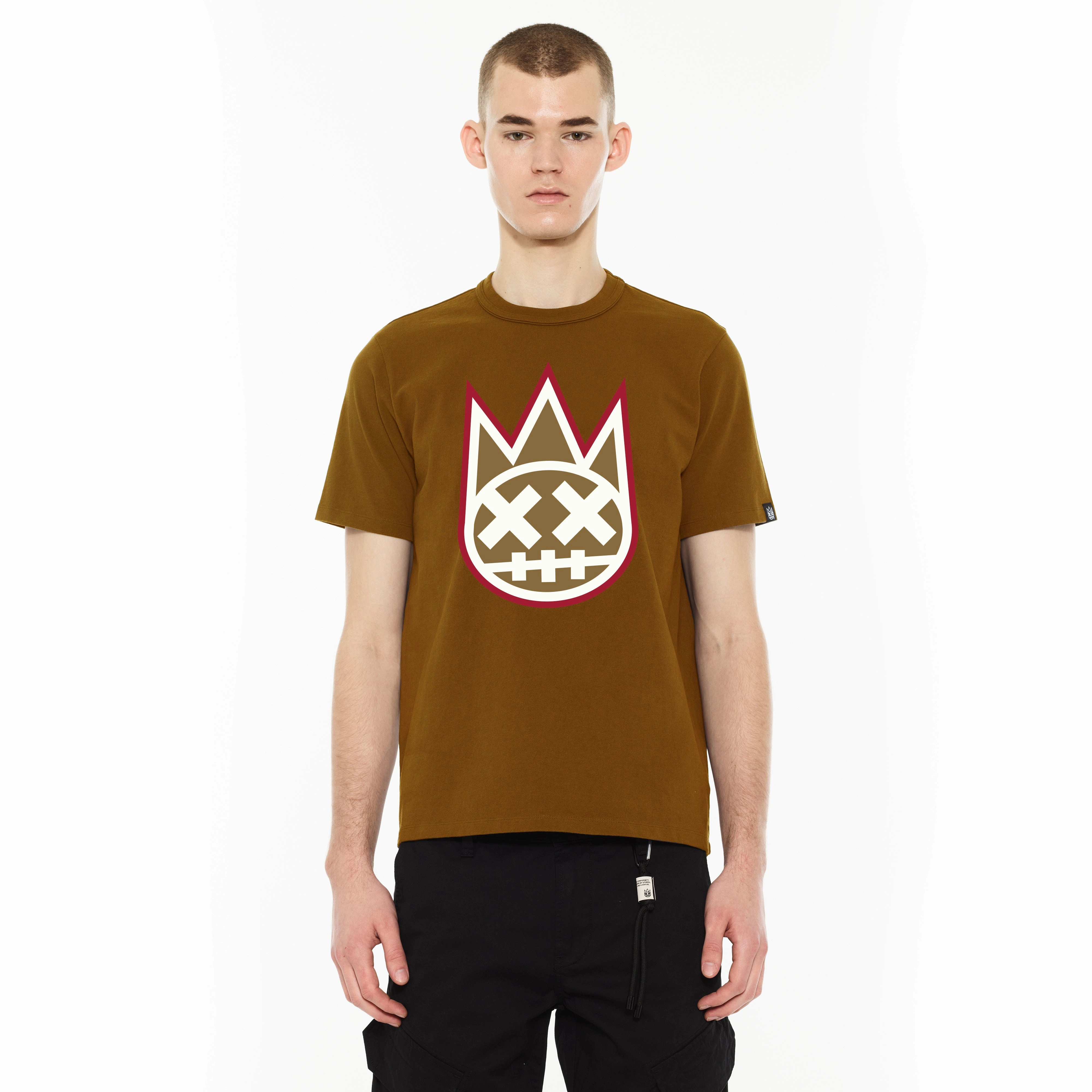 SkinFriendlyFibers Cult's S/S Crew Neck Logo Tee in Hawaiian Sunset