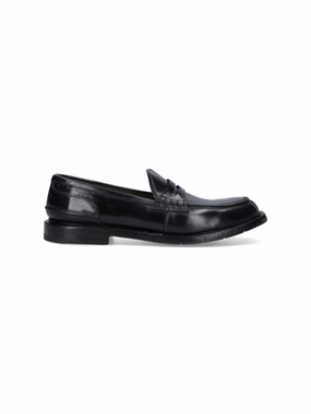 Polished Black Leather Penny Loafers Easy Wear