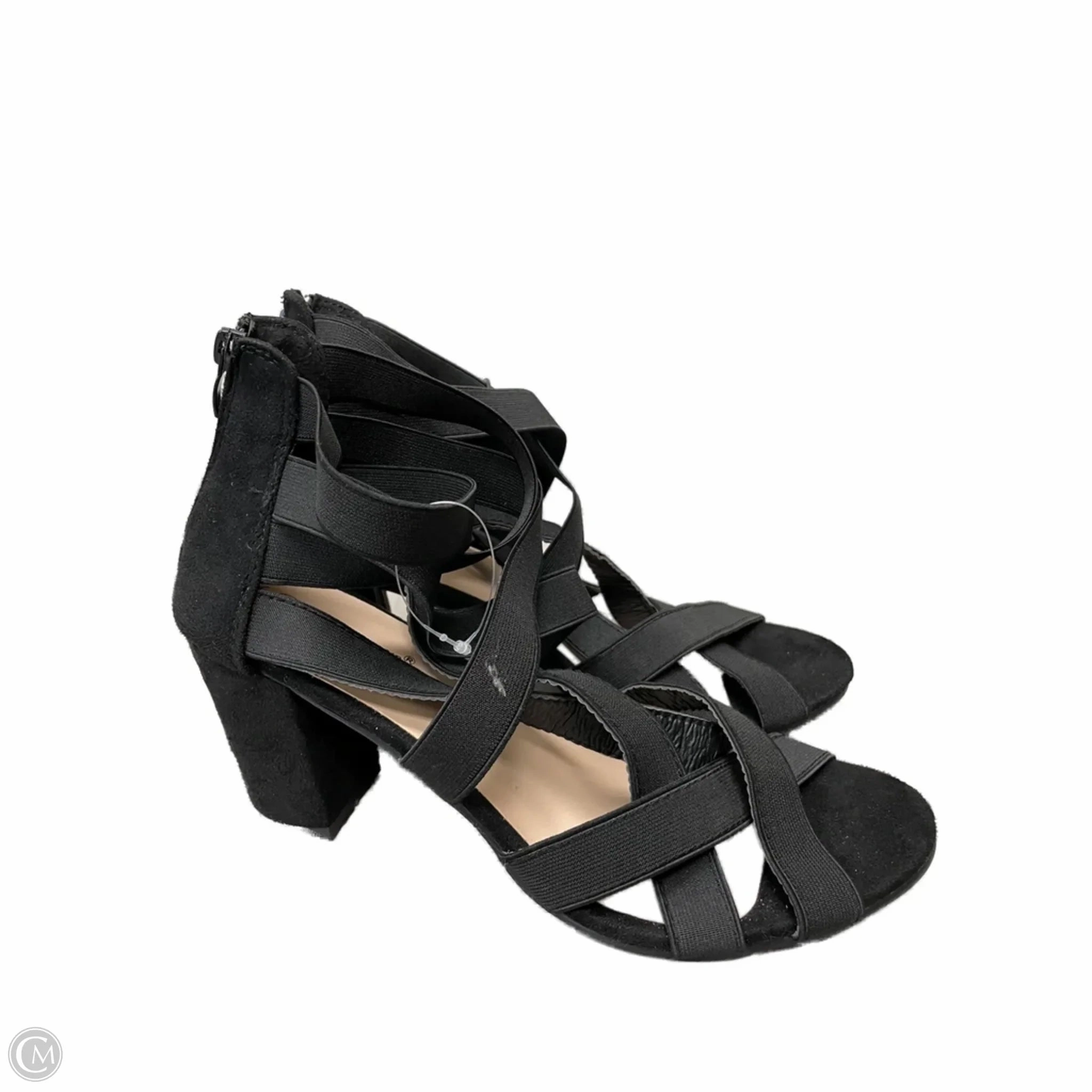 Shoes Heels Block By ashley blue -  In Black, Size: 9 Embellished Formal Event Heels