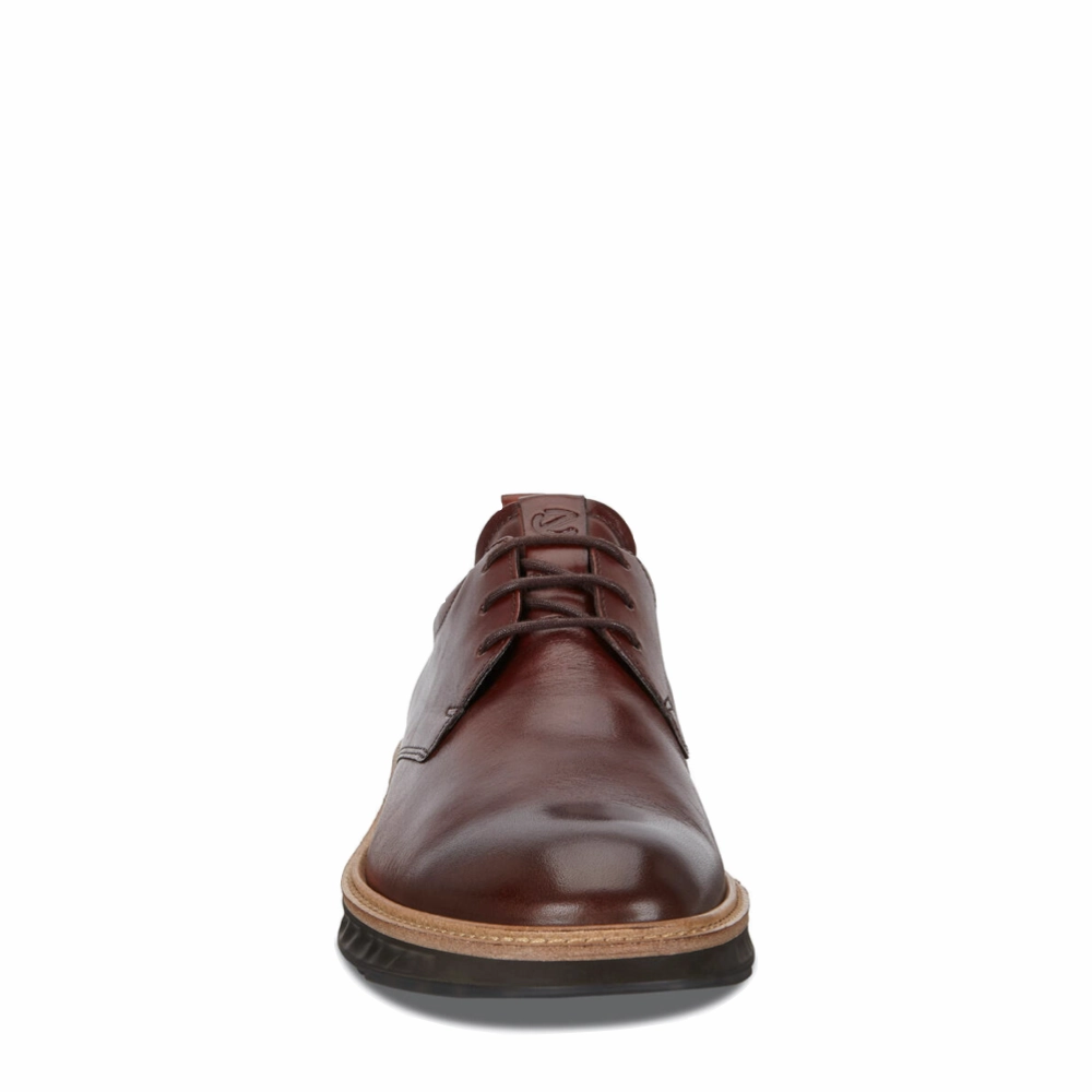 Ecco Men's ST. 1 Hybrid Plain Toe Shoe in Cognac Designer Runway