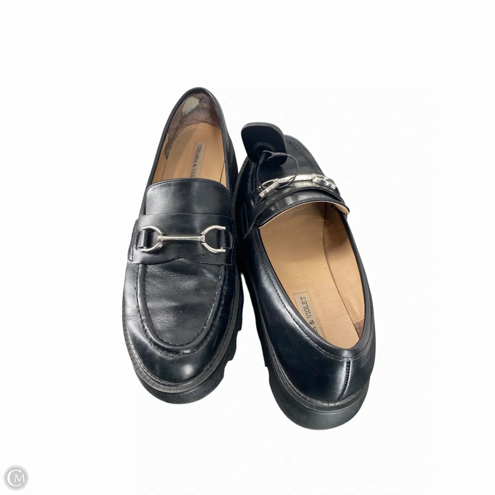 Glossy Finish Versatile Piece Shoes Heels Block By Chelsea And Violet In Black, Size: 10