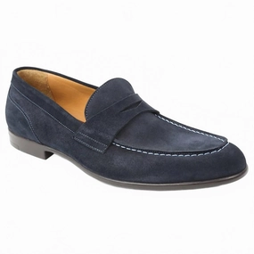Men's Silas Loafers In Navy Neat Lines