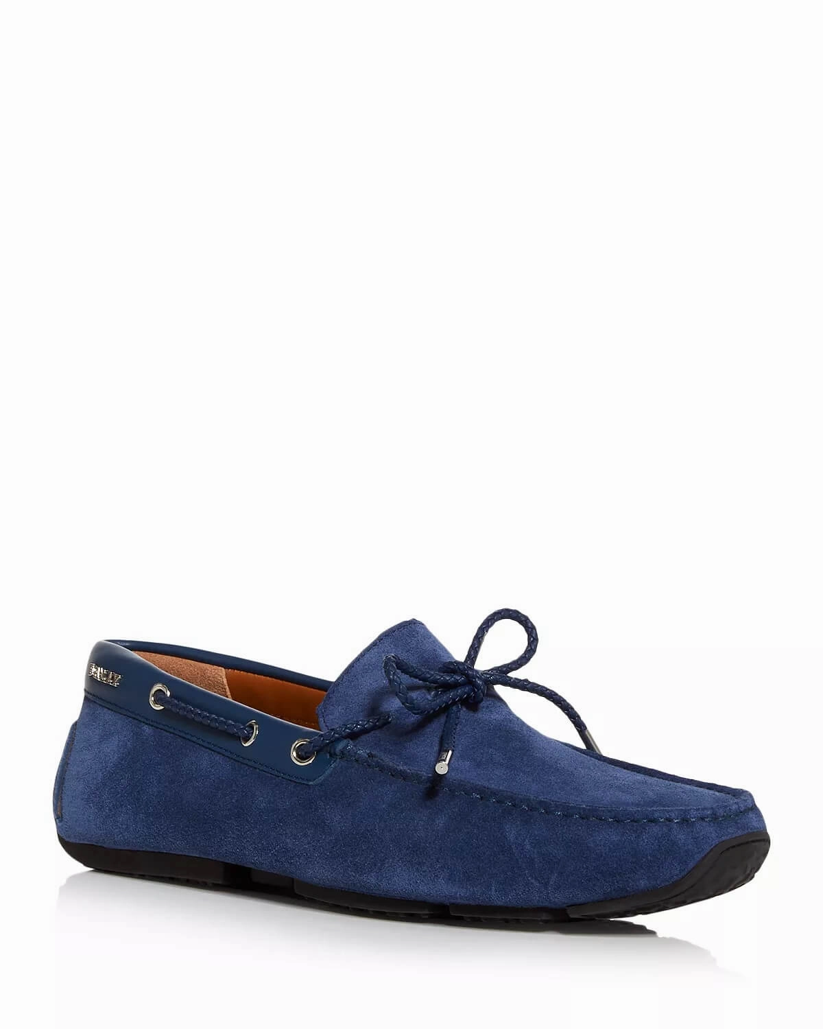Bally Pindar Men's 6231346 Blue Leather Suede Drivers Supportive Footbed