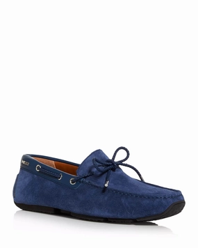 Bally Pindar Men's 6231346 Blue Leather Suede Drivers Casual Style Shoes