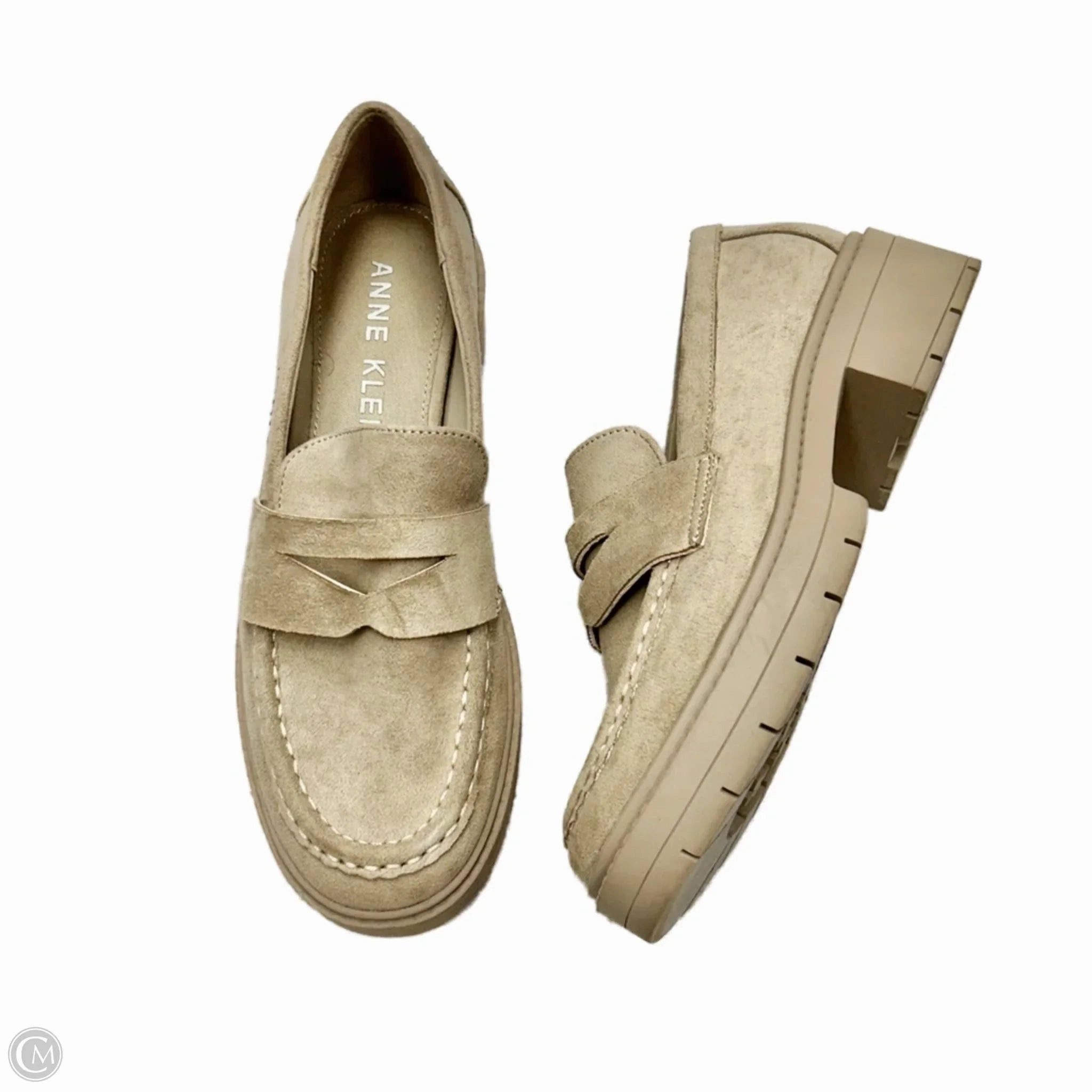 Bridal Wedding Heels Shoes Heels Block By Anne Klein In Beige, Size: 5.5