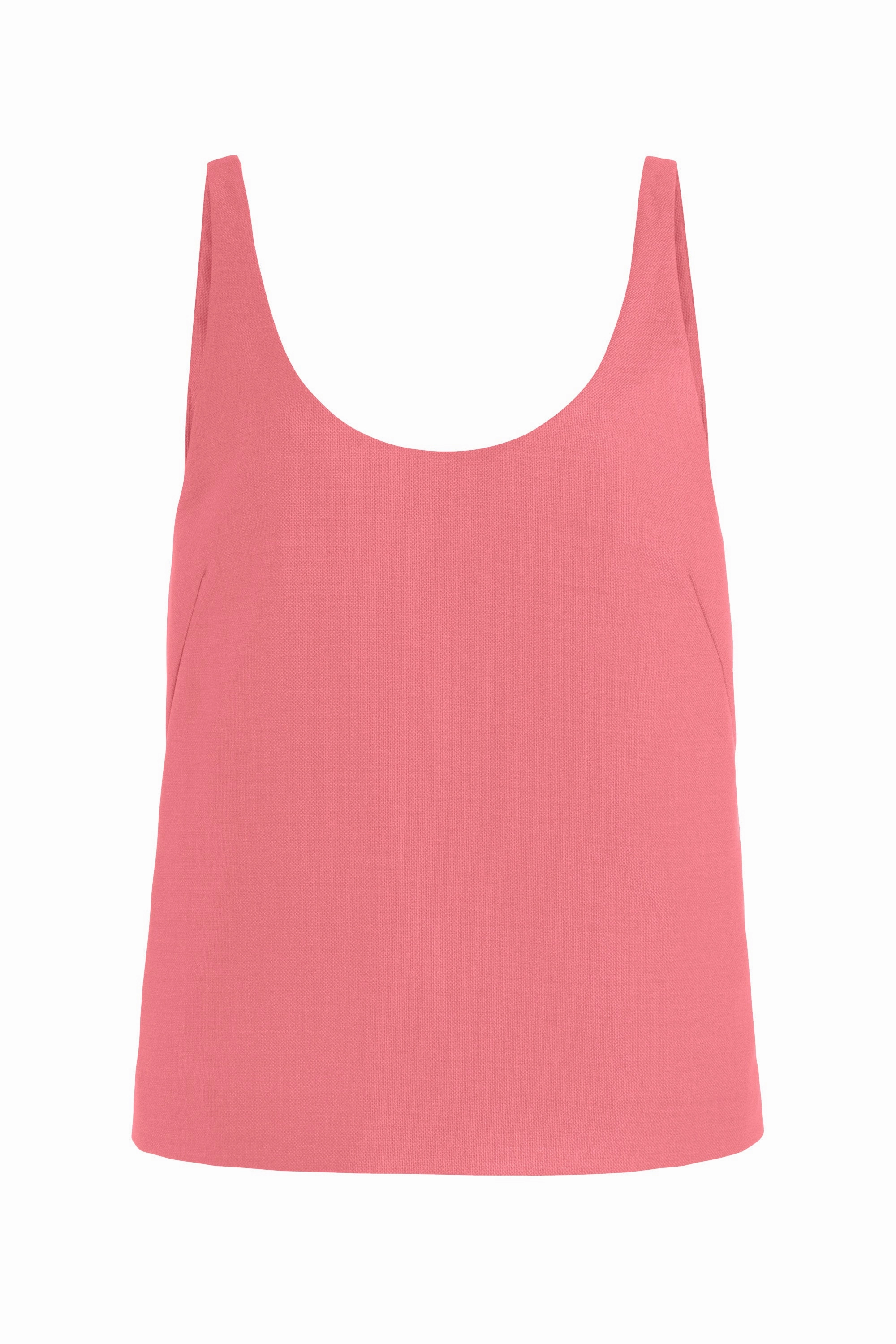 Trendy Design Flawless Craft Muriel Tank Top in Watermelon Silk Virgin Wool