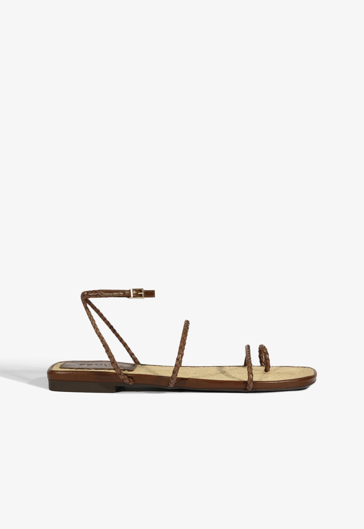 All-Rounder Style TPU sole Kaya Brown Leather Flat Sandal