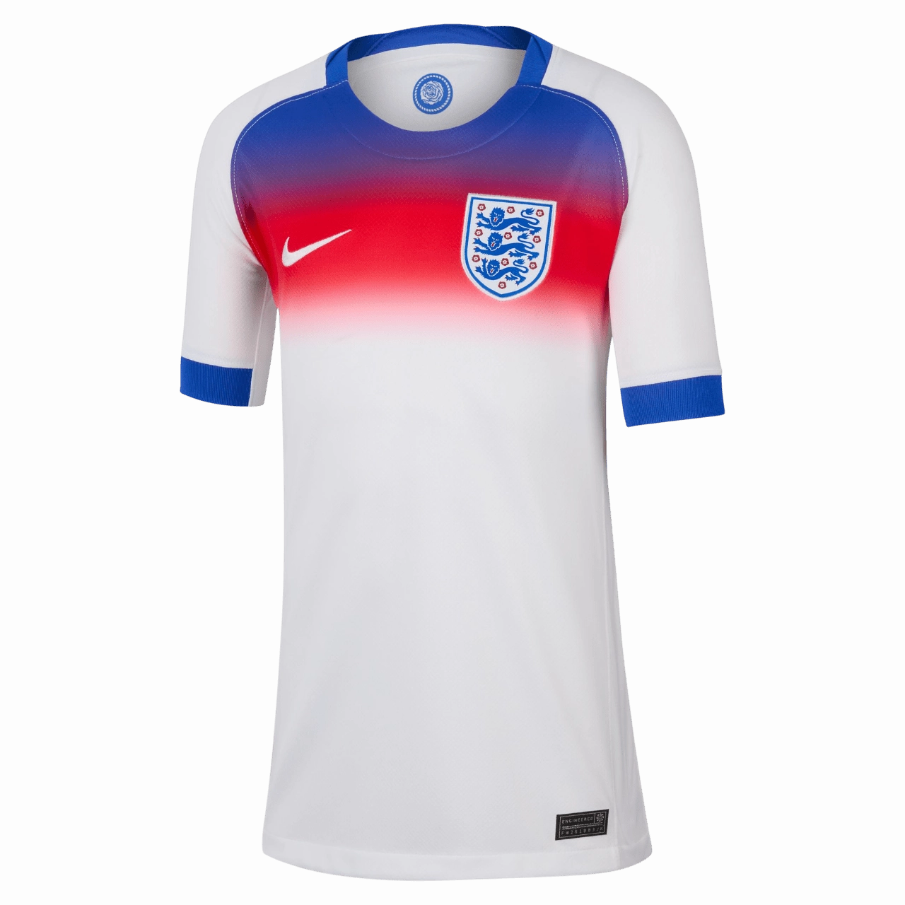 England 2025 Home Youth Jersey - Women's Team (FZ9197-405) Compression Fit Anti Microbial Fiber Blend