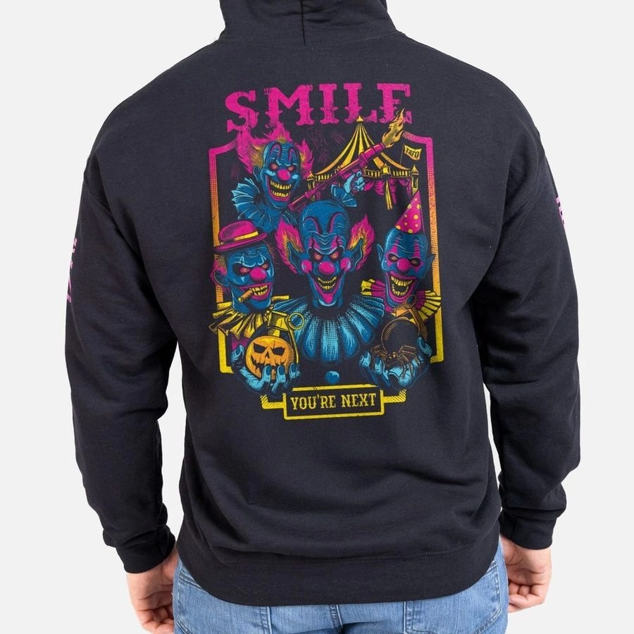 Enjoy The Show Hoodie - Black Pockets rhinestone accents