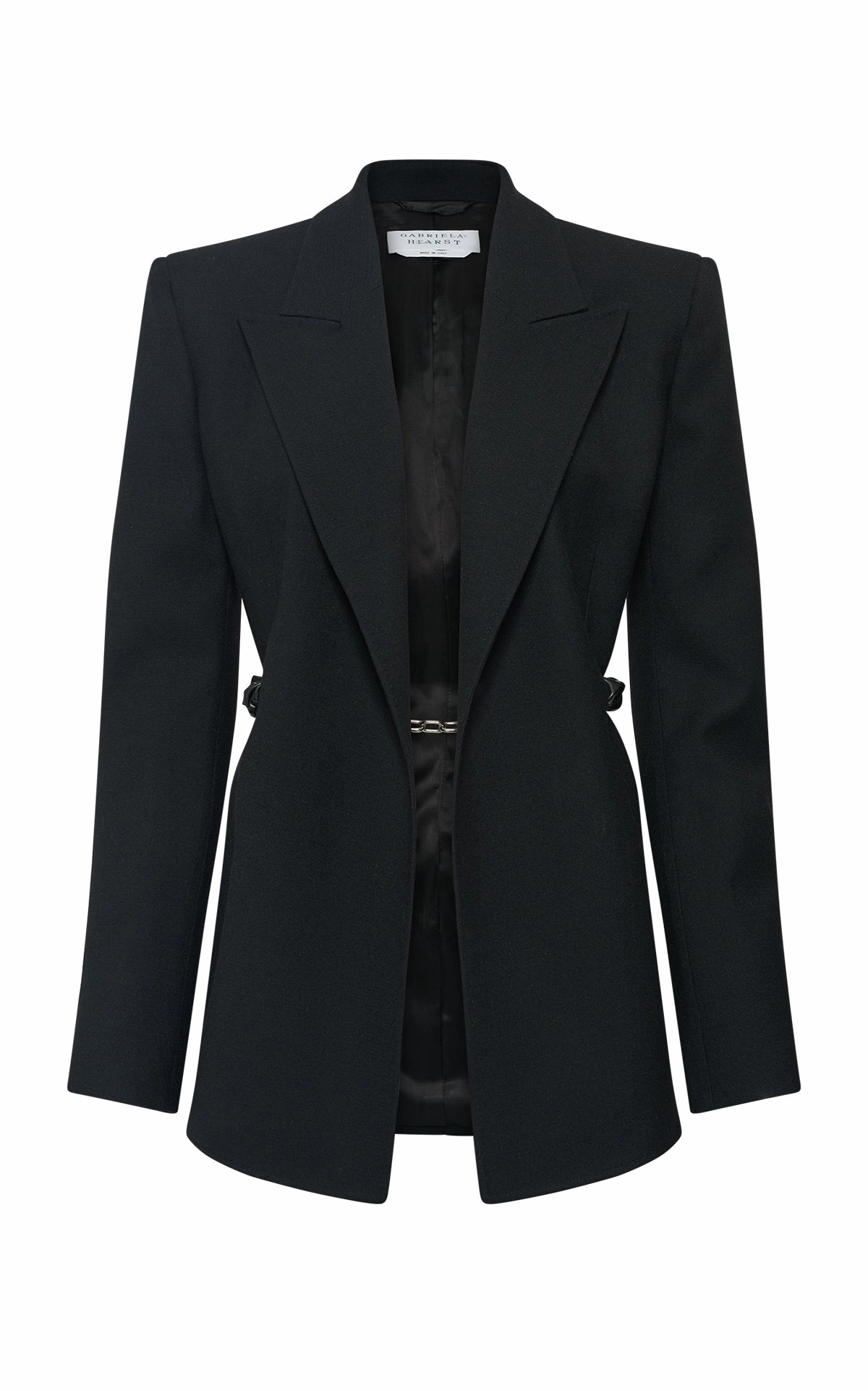 Polished Wear Epona Chain Blazer in Black Recycled Virgin Wool