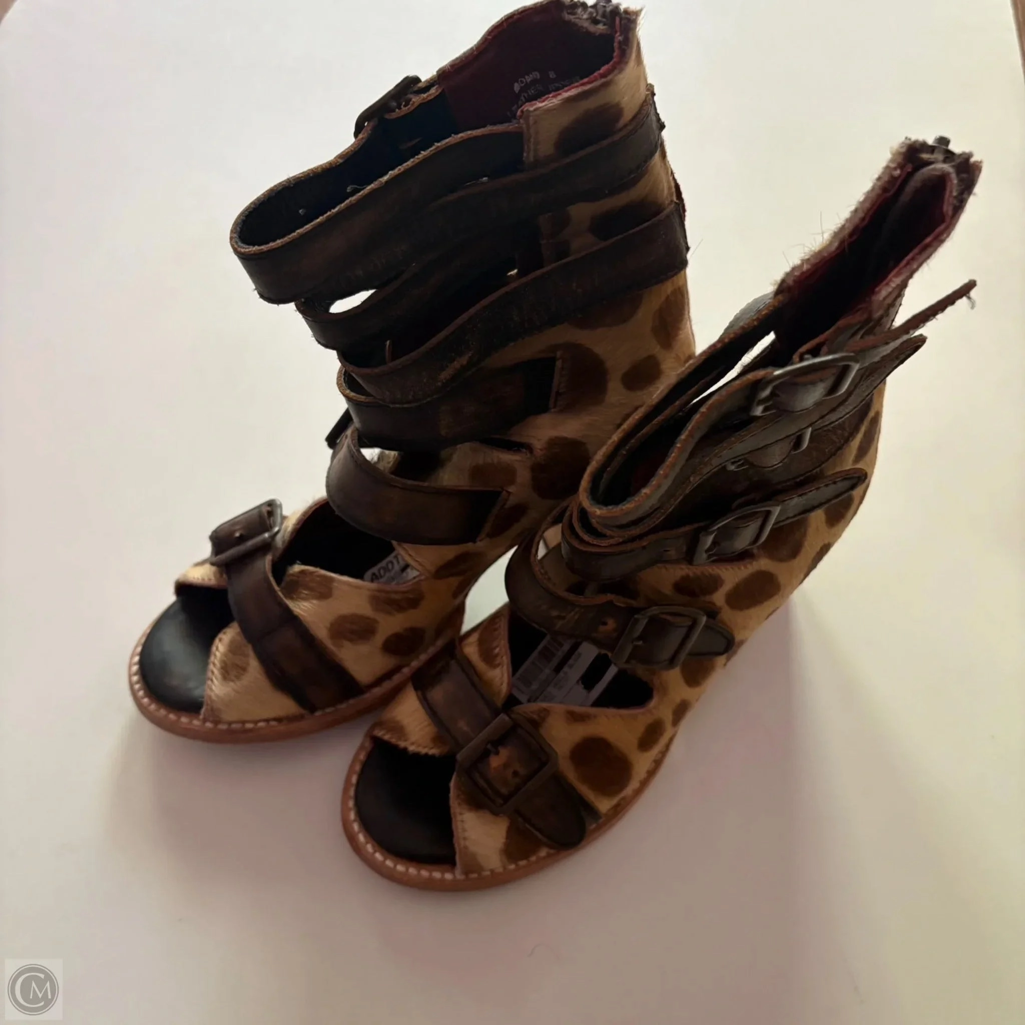 Shoes Heels Block By Freebird In Animal Print, Size: 8 Stylish Mood High Top Style