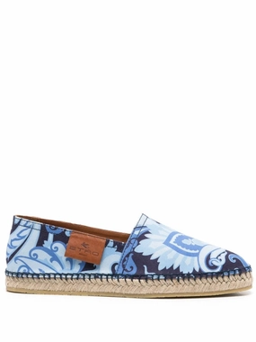 Effortless Leather Slip-ons Espadrillas Canvas Stampato