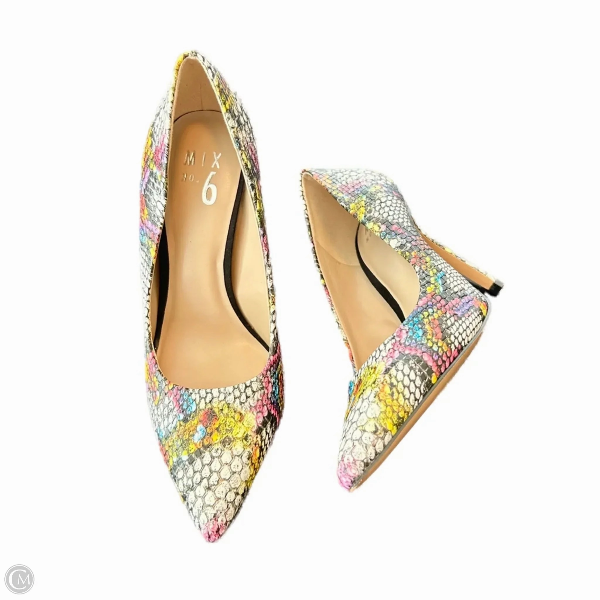 Night Out Shoes Heels Stiletto By Mix No 6 In Snakeskin Print, Size: 6.5