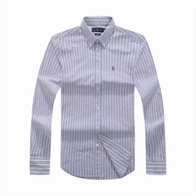 Ralph Lauren Men Long Sleeve Oxford Stripe Shirt Active Layering Job Interview