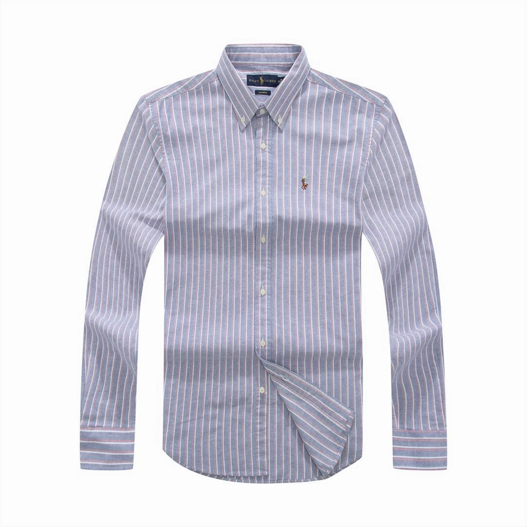Ralph Lauren Men Long Sleeve Oxford Stripe Shirt Active Layering Job Interview