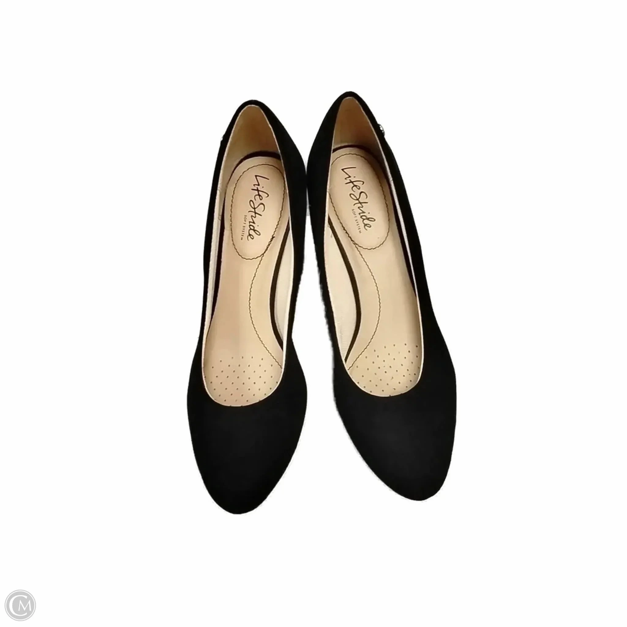 Fashion Mood Open Back Heeled Sandals Shoes Heels Stiletto By Life Stride In Black, Size: 9