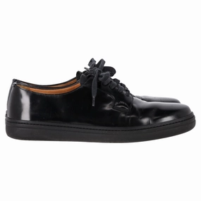 Steady Step Slip Easy Church's Padfield Polished Derby Shoes in Black Leather