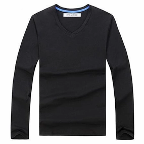 West Louis? Cotton Male Long Sleeves V-Neck Shirt Winter Layering