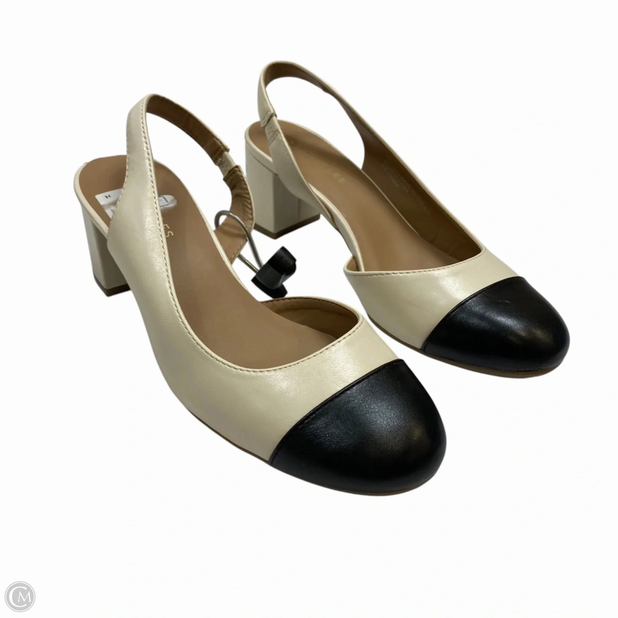 Shoes Heels Block By Aerosoles In Black & Cream, Size: 8 Floral Stilettos