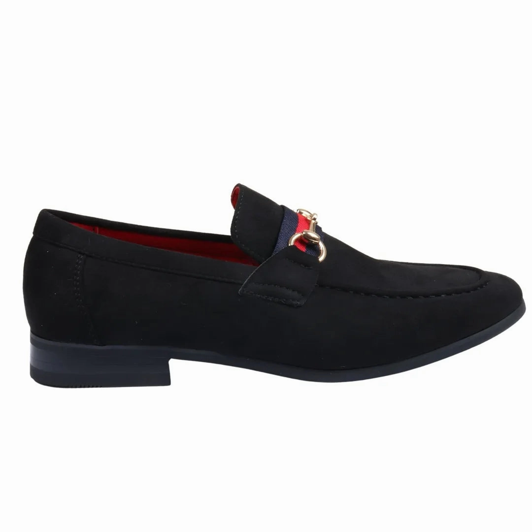 Loafers Shoes Suede Leather Lined Slip On Buckle Formal Shoe Grip Step