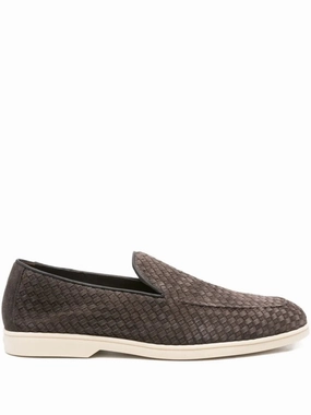 Woven Suede Loafers Walk Grip Steady Walks