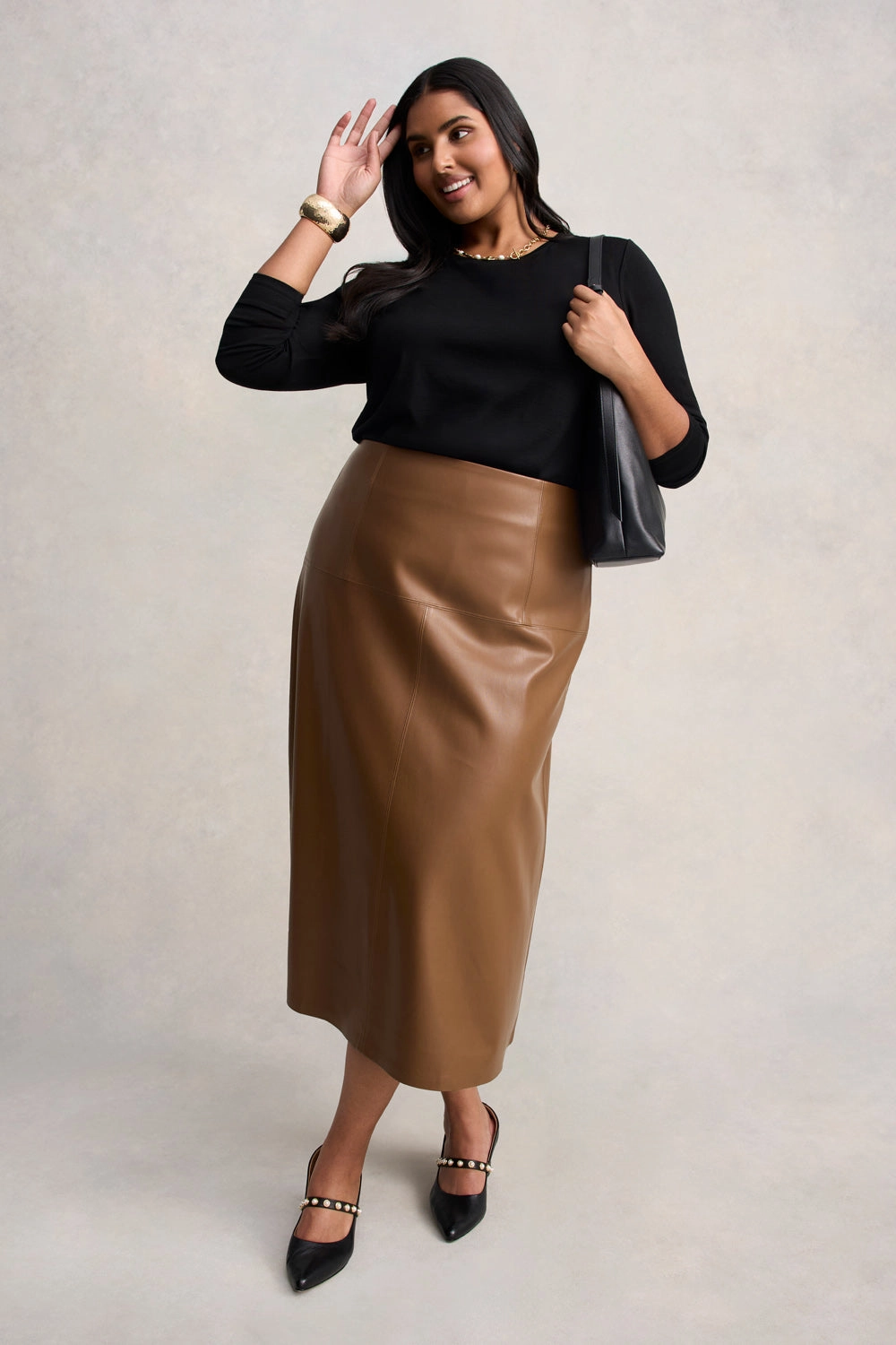 Resale Value Faux Leather Skirt - Tan