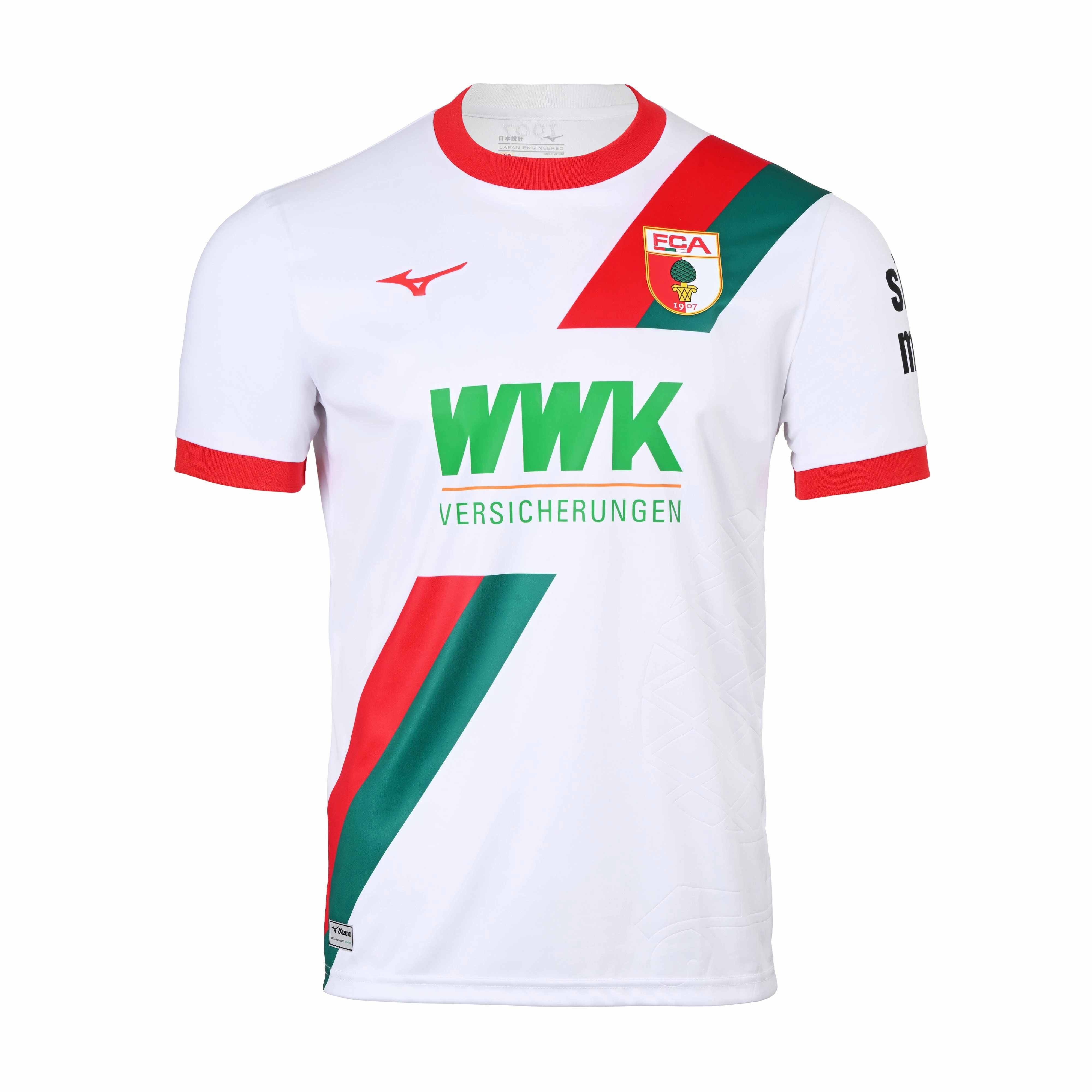FC Augsburg 25/26 Home Jersey (P2GACX1001) Fitted Look Comfort Collar Design