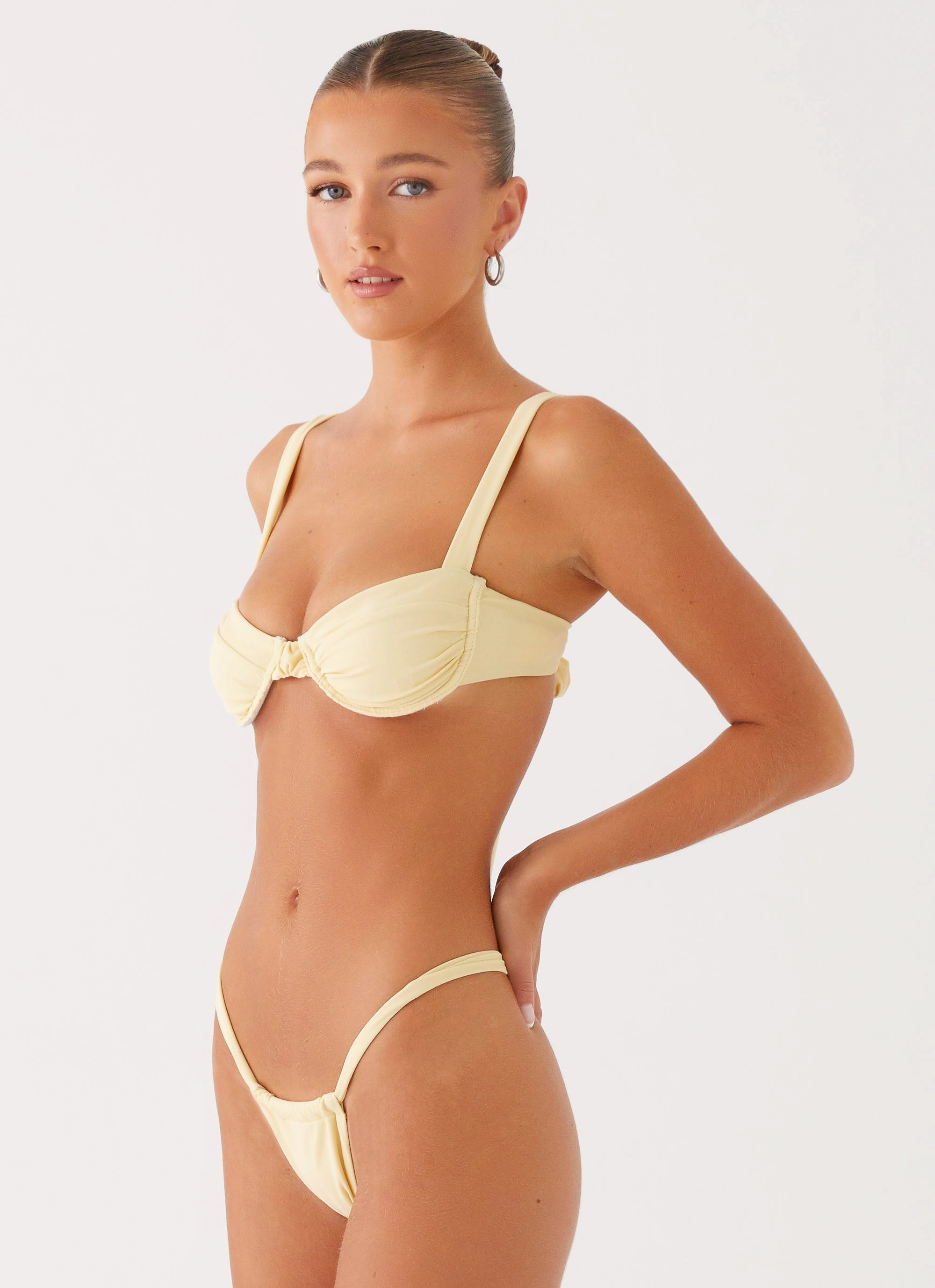 Seaside Retreat Airlie Scrunch Bikini Bottoms - Yellow