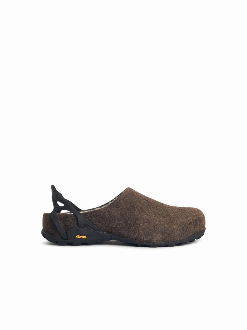 Stylish Fit All-day Comfort Shoes Fedaia' Slippers In Mole Leather Blend Sherpa