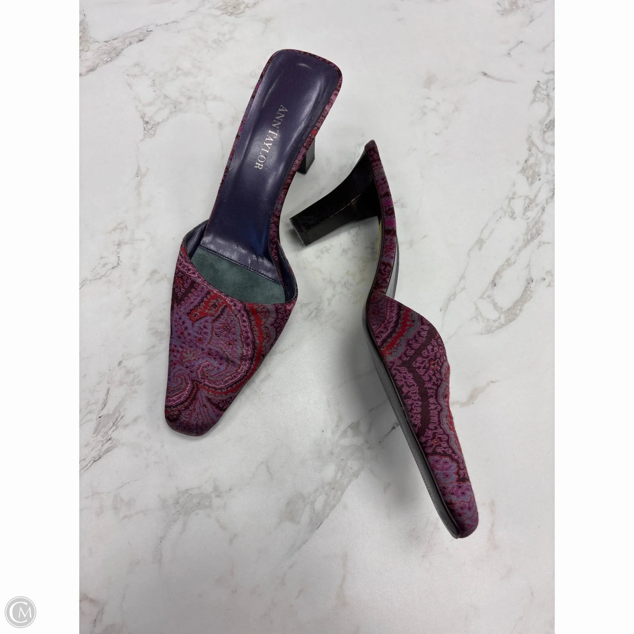 Training Shoes Heels Block By Ann Taylor In Paisley Print, Size: 7.5