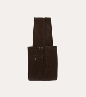 ReinforcedHemline Brown Cotton Corduroy Field Games Trousers