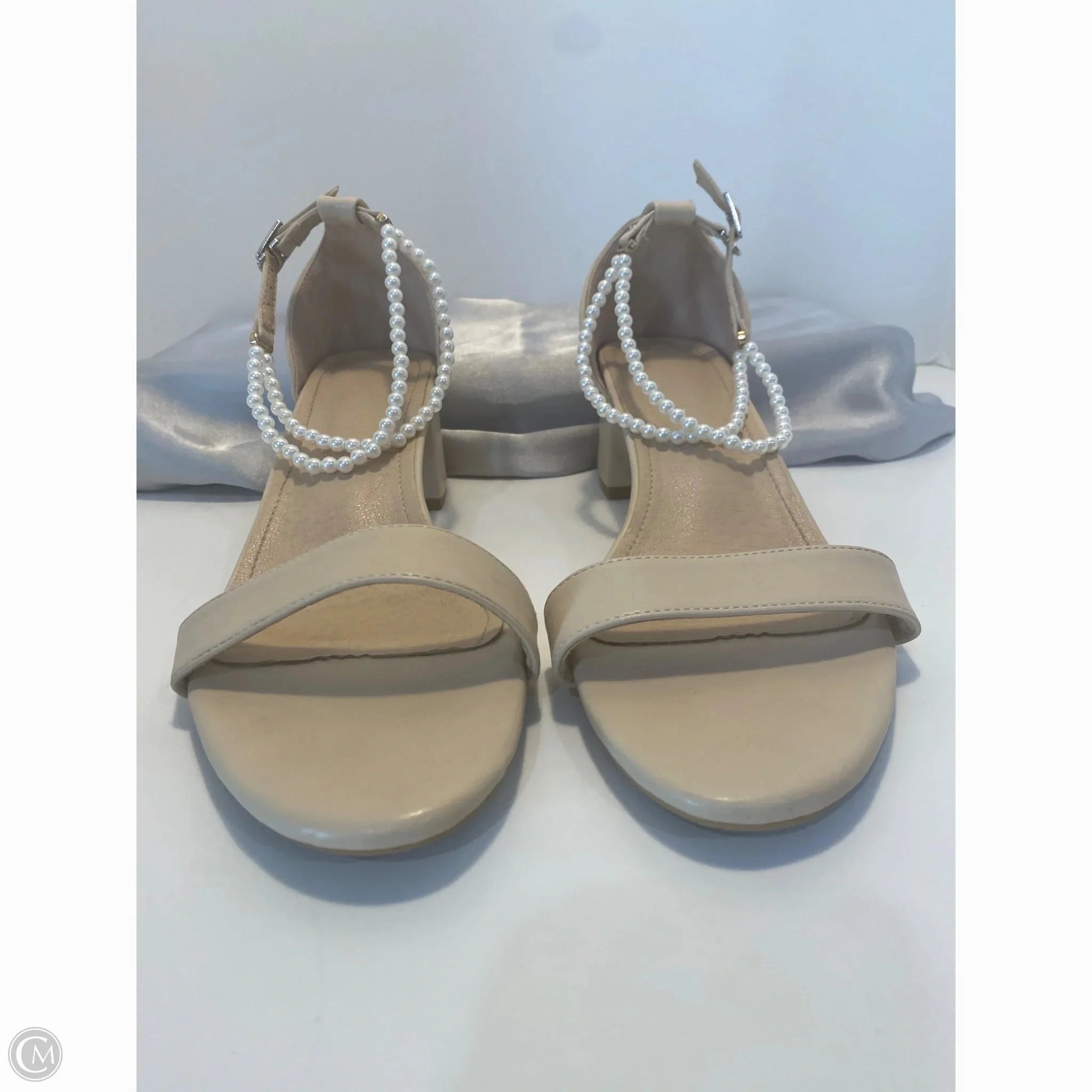 Shoes Heels Block By Clothes Mentor In Tan, Size: 11.5 Slip-Resistant Heels