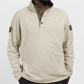 Mink like Fleece Henley - Sand