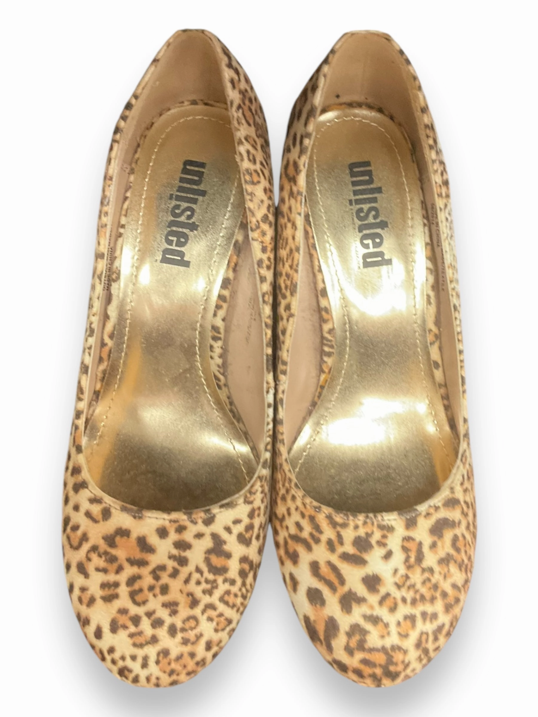 Comfortable Upper Slip Resistant Shoes Heels Stiletto By Unlisted In Animal Print, Size: 6.5