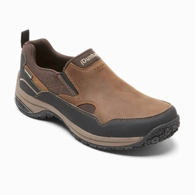Men's Cloud Plus Waterproof Slip-On Shoes In Brown Path Guard