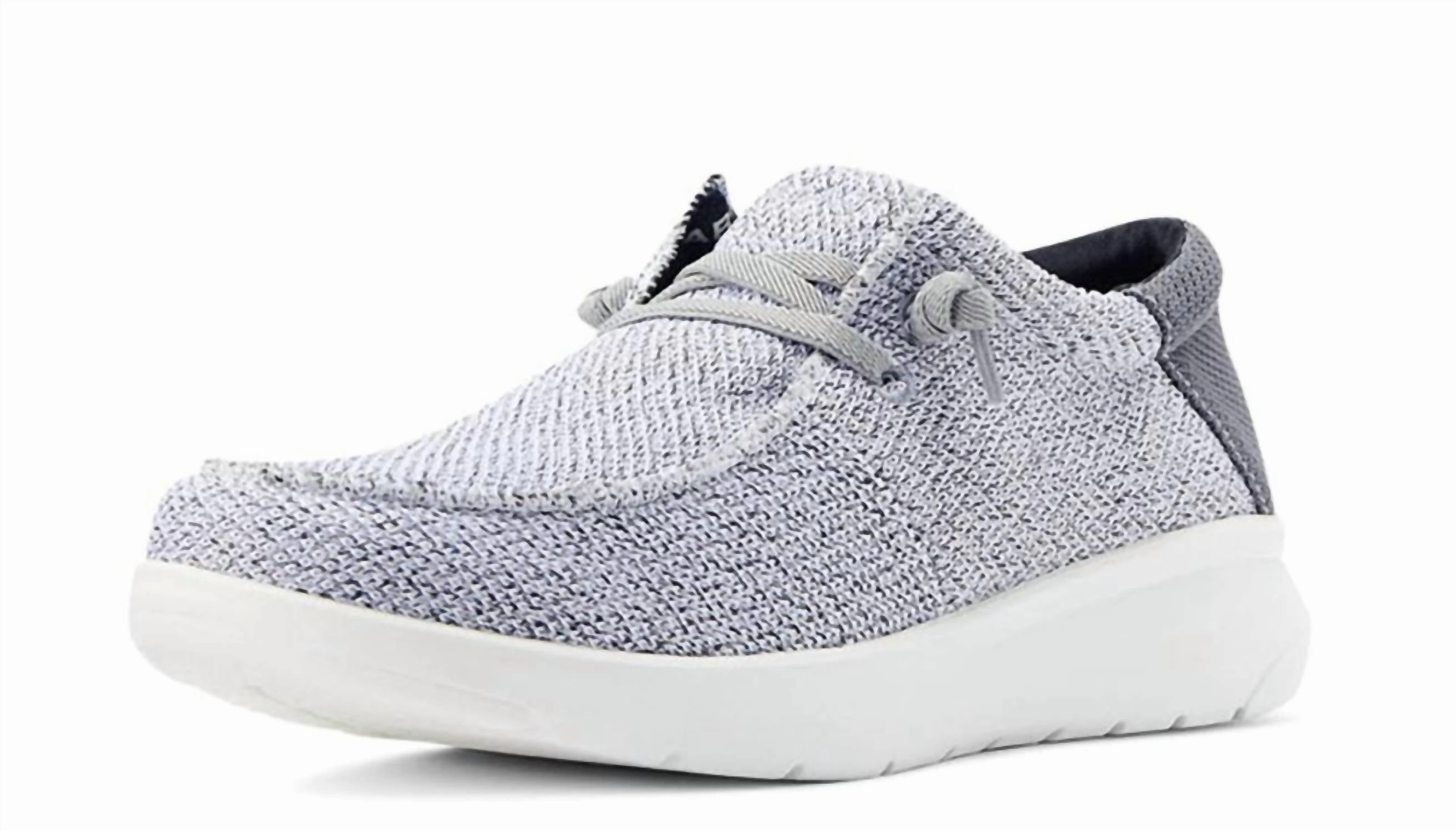 Men's Hilo 2.0 Stretch Distressed Casual Shoe In White/grey Safe Lane Step Free