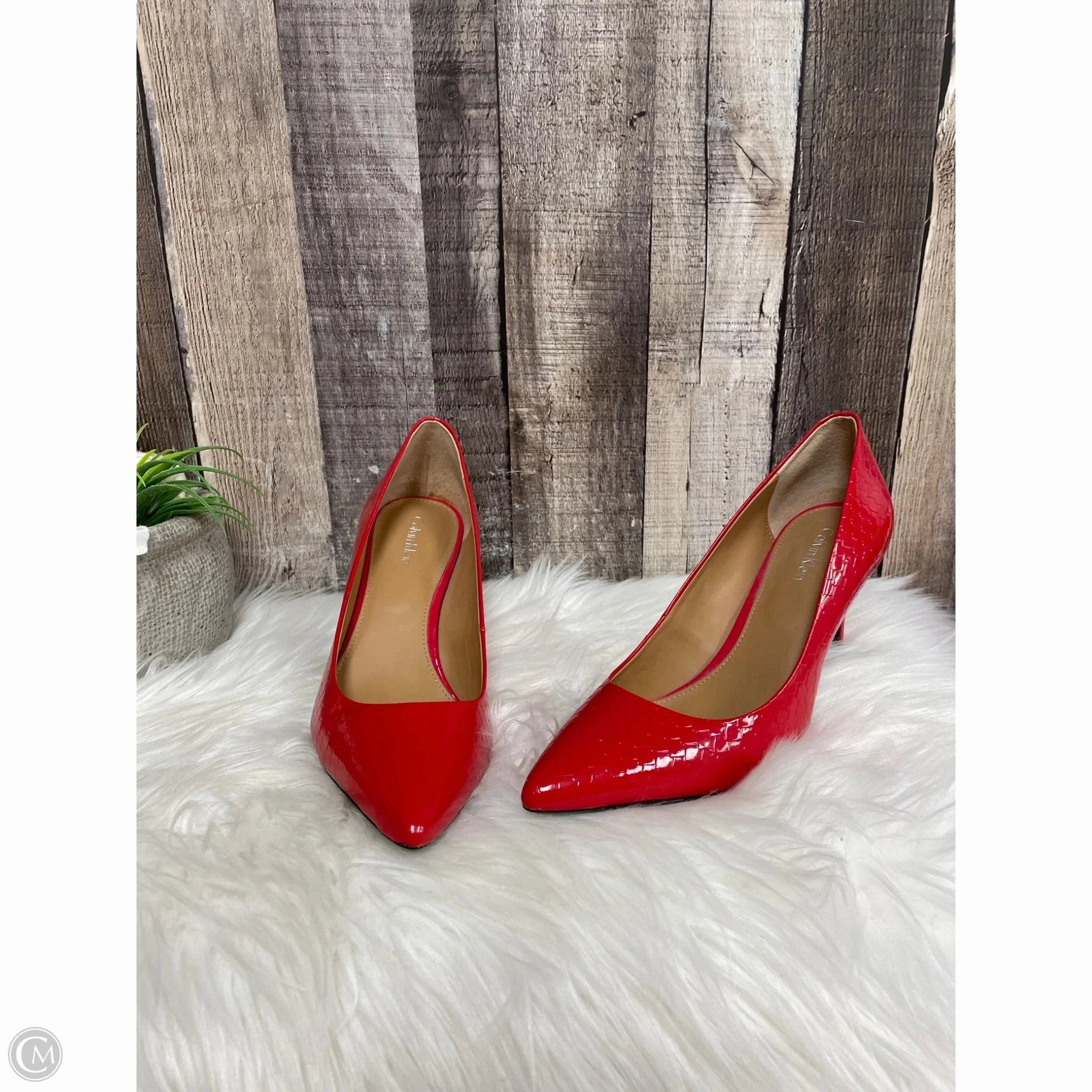 Outfit Boost Classic Mood Shoes Heels Stiletto By Calvin Klein In Red, Size: 7