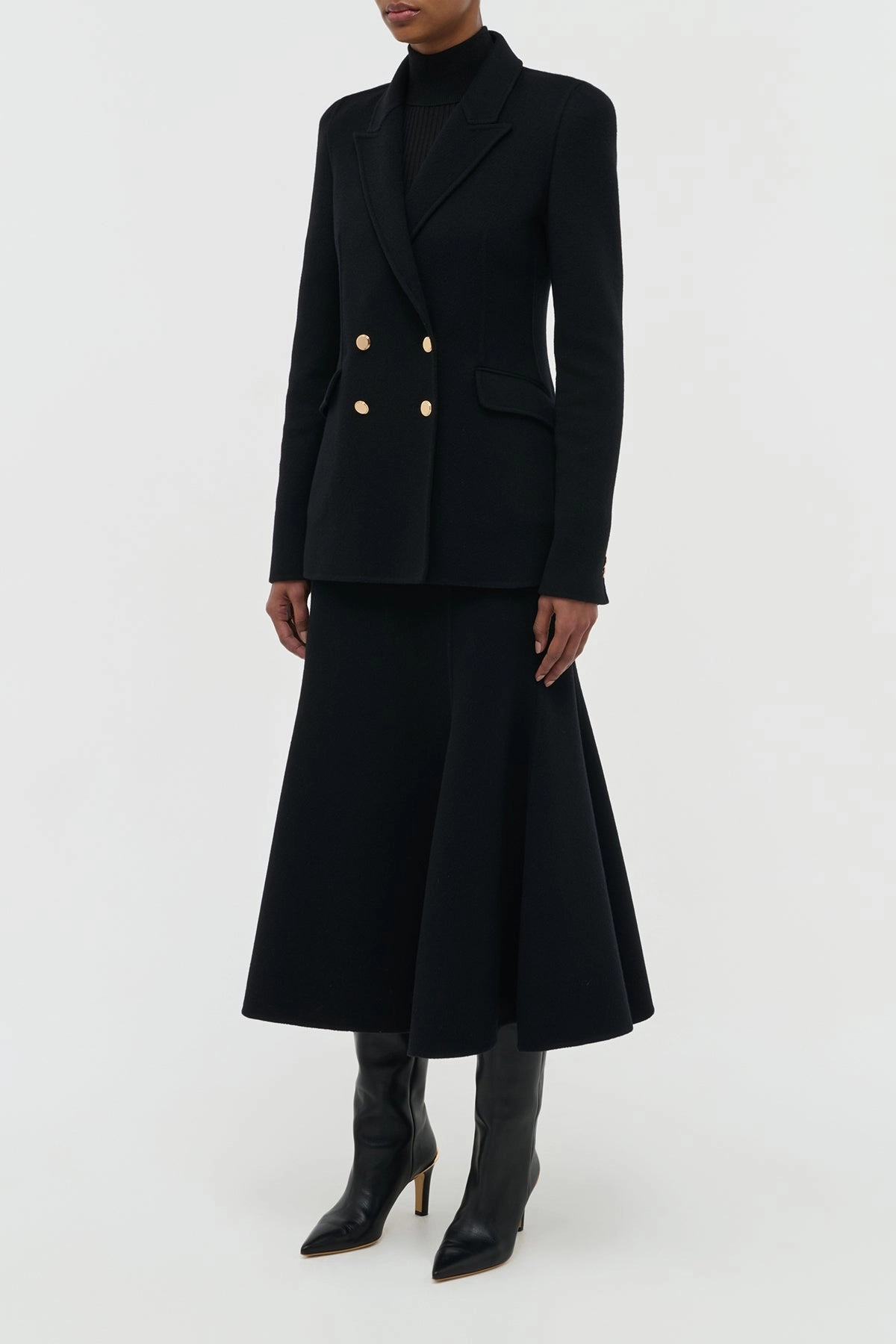 Lloyd Blazer in Black Double-Face Recycled Cashmere Timeless Wear