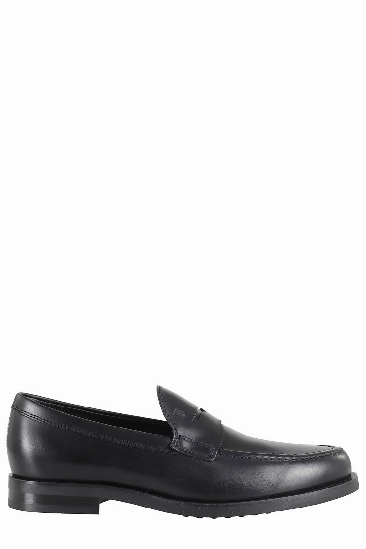 Formal Loafer With Embossed Logo In Smooth Leather Relaxed Energy