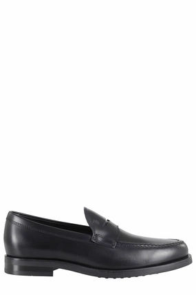 Formal Loafer With Embossed Logo In Smooth Leather Relaxed Energy