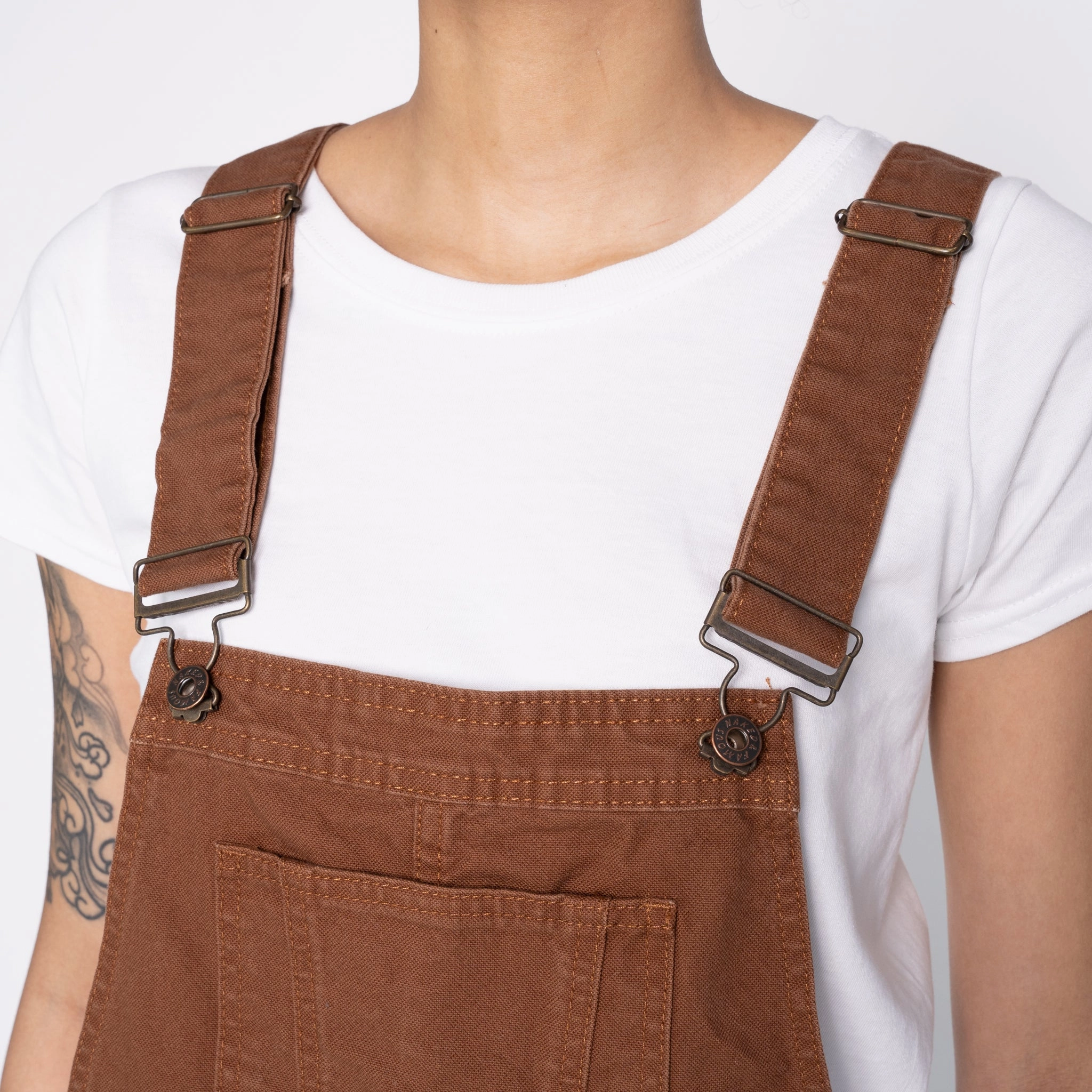 Chic Design Look Elegant Travel Outfit Minimalist Style Overalls - Brick Canvas