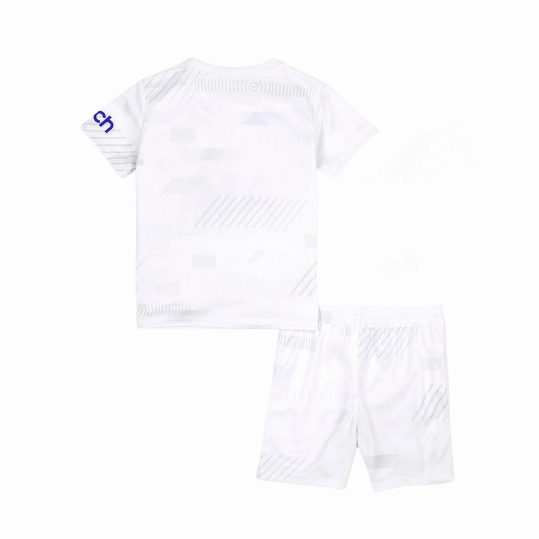 Kids Tottenham Hotspur Home Kit 2023/24 Full Set Shirt & Shorts Form Fit Light Reflective Trim Accent