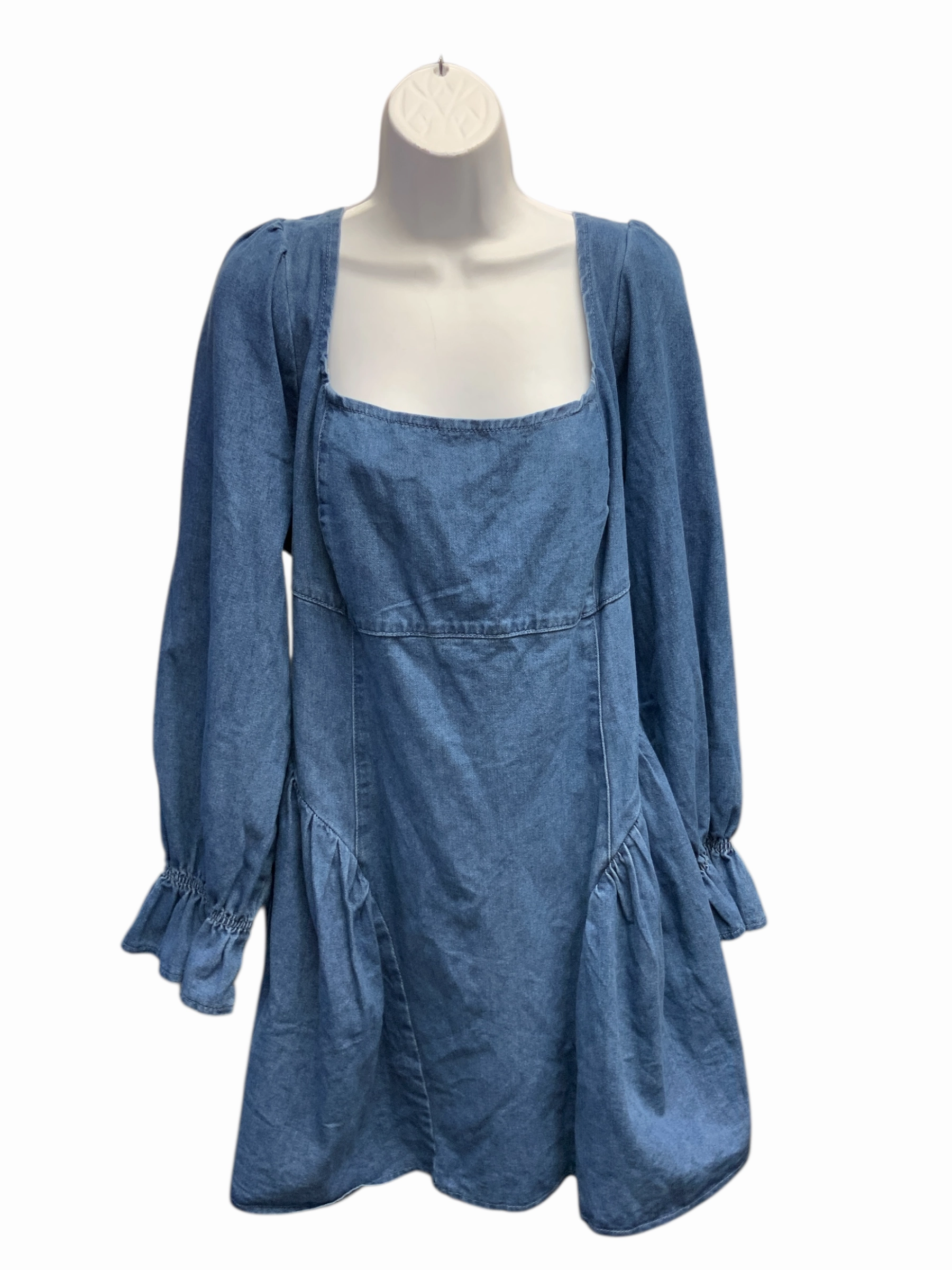 Shein Women's Denim Dress Blue 4XL Bold Pattern