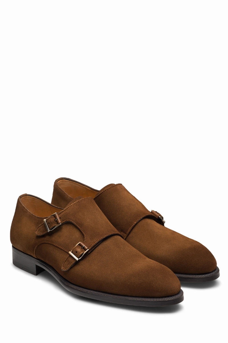 Neutral Fit Soft Heel Harmon Double Monk Strap Shoes