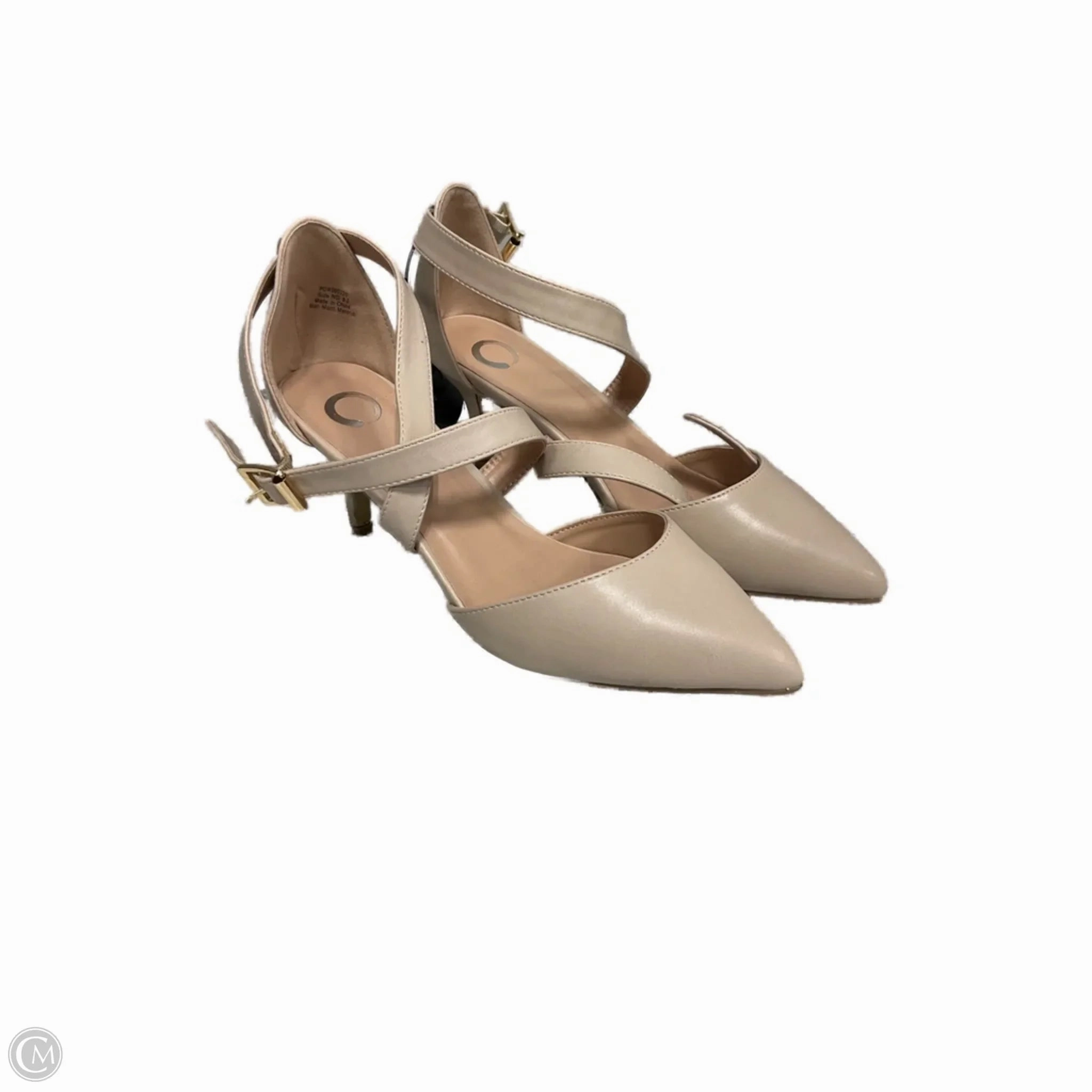 Stylish Mood Fall Footwear Shoes Heels Stiletto By Clothes Mentor In Beige, Size: 8.5