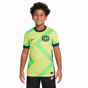 Stretchable Fabric Flexible Drop Shoulder Cut Australia 25/26 Home Youth Jersey (FQ8841-710)