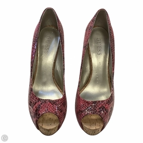 Premium Footwear Shoes Heels Stiletto By Guess In Snakeskin Print, Size: 8